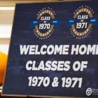 Welcome home classes of 1970 and 1971 sign